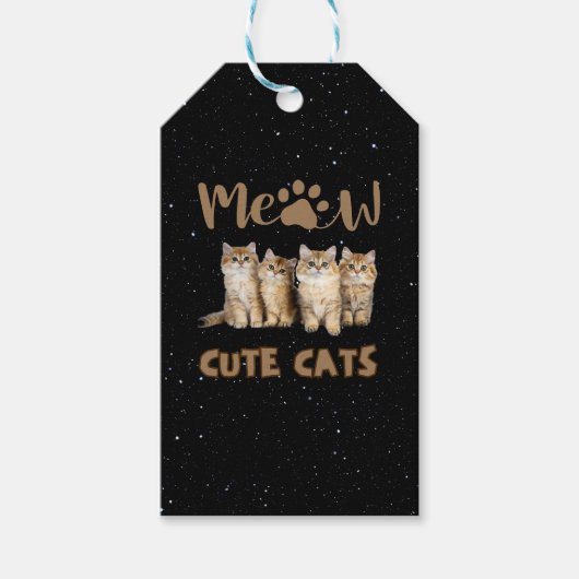Étiquettes-cadeau Chats mignons (Devant)