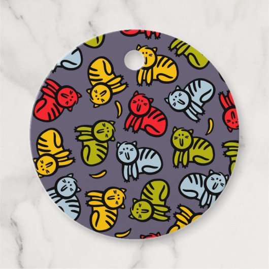 Étiquettes Cadeau Chats plus bananes (Devant)