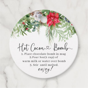Étiquettes Cadeau Chaud cacao Bombe bonbons et bébé il fait froid de