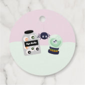 Étiquettes Cadeau Chaud vert sorcier Halloween anniversaire (Dos)