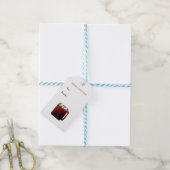 Étiquettes-cadeau Chauffage avec du chocolat chaud (Avec de laficelle)