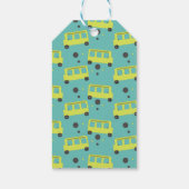 Étiquettes-cadeau Chauffeur de bus scolaire Confetti Jaune Enseignan (Dos)