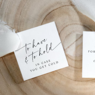 Étiquettes Cadeau Chaussure de mariage moderne 'To Have & To Hold'