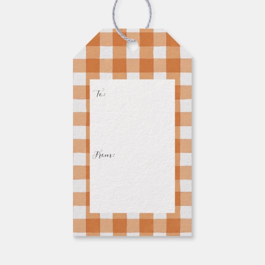 Étiquettes-cadeau Chaussure Rustique Noël Rocse Buffalo Check (Dos)