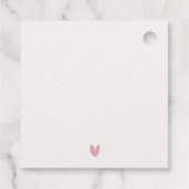 Étiquettes Cadeau Chaussures à talons hauts rose blush floral doucem (Dos)