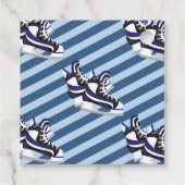 Étiquettes Cadeau Chaussures de patinage sur glace Bleu Anniversaire (Dos)