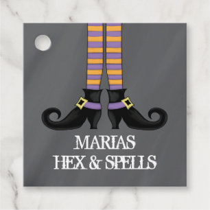 Étiquettes Cadeau Chaussures de sorcière Whimsical Halloween mignonn