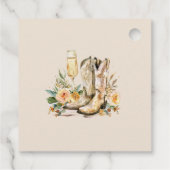 Étiquettes Cadeau Chaussures et Bulles Réception de Mariage Western (Dos)