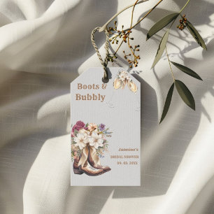 Étiquettes-cadeau Chaussures et pétillant Bohème Occidental Mariage