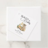 Étiquettes Cadeau Chaussures et pétillant Mariage Western (En situation)