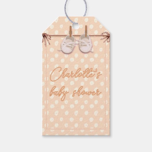 Étiquettes-cadeau Chaussures pour bébés à la chair (Devant)
