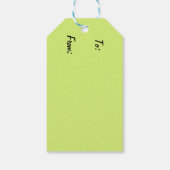 Étiquettes-cadeau Chaux d'aquarelle rayée (Dos)