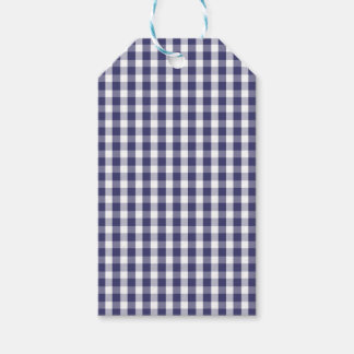 Étiquettes-cadeau Checked Blue and White Gingham