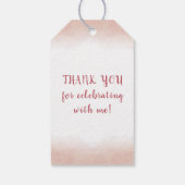 Étiquettes-cadeau CHEERS D'Anniversaire À # ANNÉES Rose Gold Script (Dos)