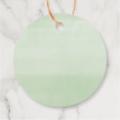 Étiquettes Cadeau Cheers Fête de mariage verdure fleurs bleues (Dos)