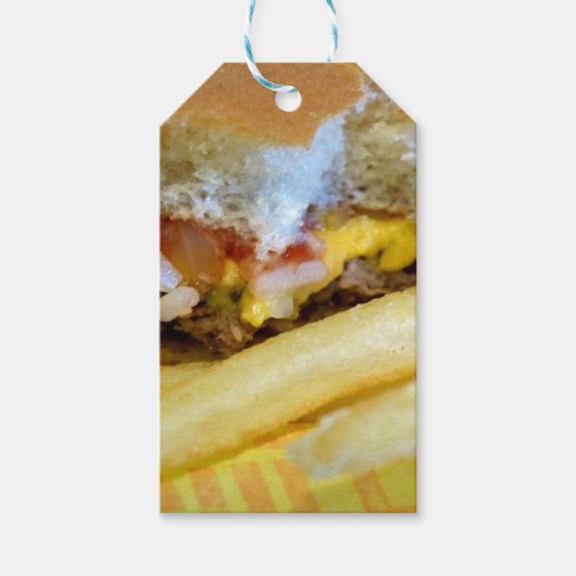 Étiquettes-cadeau Cheeseburger et Fries (Devant)