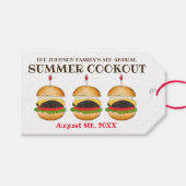 Étiquettes-cadeau Cheeseburger Hamburger Burger Pique-nique Barbecue (Devant (Horizontal))