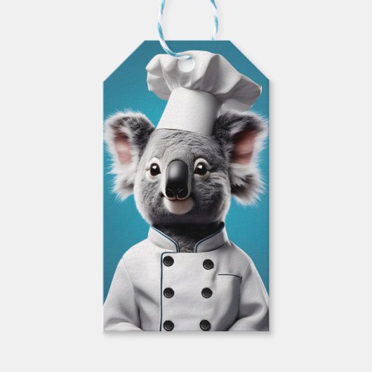 Étiquettes-cadeau Chef Koala (Devant)