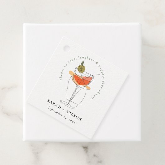 Étiquettes Cadeau Chefs à l'amour moderne Cocktail Mariage de vin (En situation)