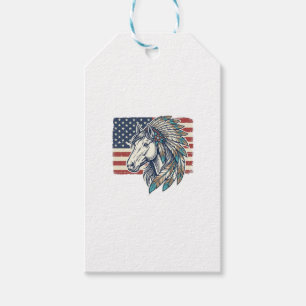 Étiquettes-cadeau Chemise à manches courtes de conception de cheval