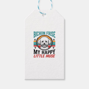 Étiquettes-cadeau Chemise Bichon Frise Esprit Vintage Chien Art_1