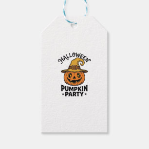 Étiquettes-cadeau Chemise de citrouille d'Halloween Chapeau de sorci