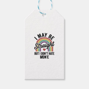 Étiquettes-cadeau Chemise de fierté arc-en-ciel Straight But Kind vi
