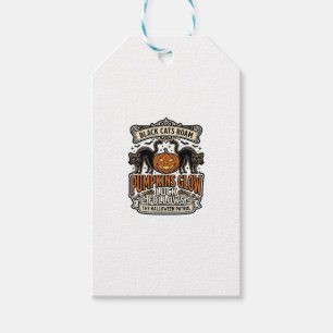 Étiquettes-cadeau Chemise de garde de sécurité Halloween avec chats