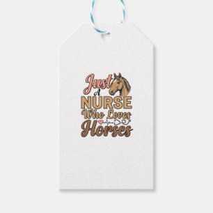 Étiquettes-cadeau Chemise de gravure vintage d'infirmière qui aime l