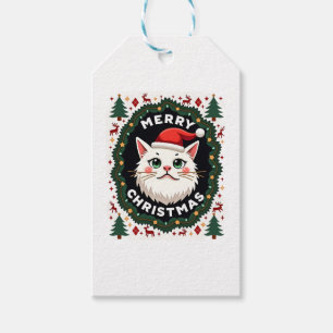 Étiquettes-cadeau Chemise de Noël Laide Smudge Cat (1)