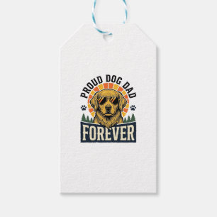 Étiquettes-cadeau Chemise de papa de chien Design rétro Golden Retri