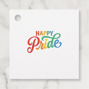 Étiquettes Cadeau Chemise de typographie arc-en-ciel vintage de la f