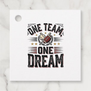 Étiquettes Cadeau Chemise d'équipe sportive vintage One Team One Dre
