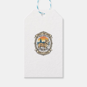 Étiquettes-cadeau Chemise pour amateur de Corgi Design vintage de gr