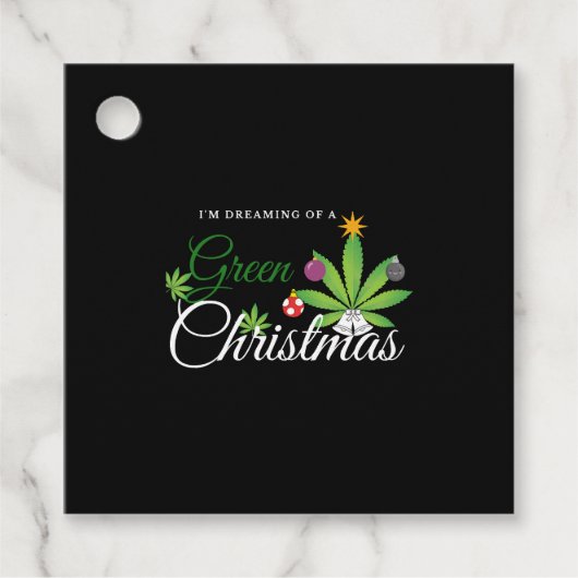 Étiquettes Cadeau Chemise verte de Noël (Devant)