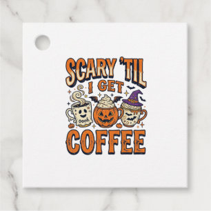 Étiquettes Cadeau Chemise vintage Halloween Café Épouvantable jusqu'