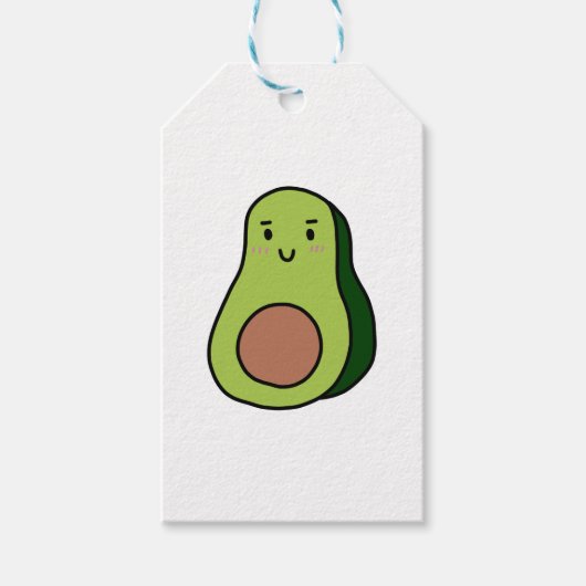 Étiquettes-cadeau Chemises AVOCADO, accessoires, CUTE ! (Devant)
