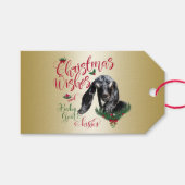 Étiquettes-cadeau CHÈQUE | Noël Voeux Bébé Chèvre Baisers Nubian (Devant (Horizontal))