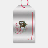 Étiquettes-cadeau CHÈQUE | voeux de Noël Bébé Chèvre Baisers Nubian  (Dos)