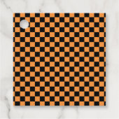 Étiquettes Cadeau Chèques noirs orange (Devant)