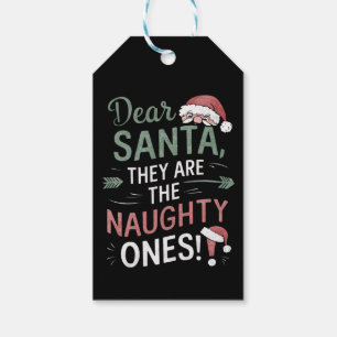Étiquettes-cadeau Cher Père Noël, ce sont les vilains Noël 