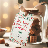 Étiquettes-cadeau Cher Père Noël mignonne Noël