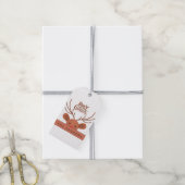 Étiquettes-cadeau Cher rennes de Noël sur blanc (Avec de la ficelle)