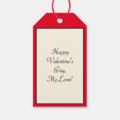 Étiquettes-cadeau Cher Valentine (Dos)