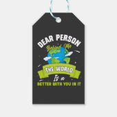 Étiquettes-cadeau Chère Personne Derrière Moi, Le Monde Est Un Meill (Devant)