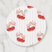 Étiquettes Cadeau Cherry Birthday Favor Tag (Dos)