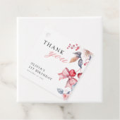 Étiquettes Cadeau Cherry First Pink Bow Coquette 1er Anniversaire (En situation)