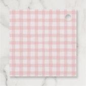 Étiquettes Cadeau Cherry rose et rouge fille 1er anniversaire Merci (Dos)