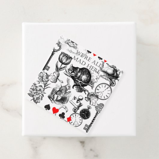 Étiquettes Cadeau Cheshire Chat classique alice au merveilleux fou (En situation)