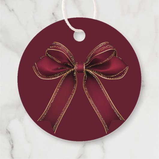 Étiquettes Cadeau Cheval à roche classique Noël Plaid Merci (Dos)